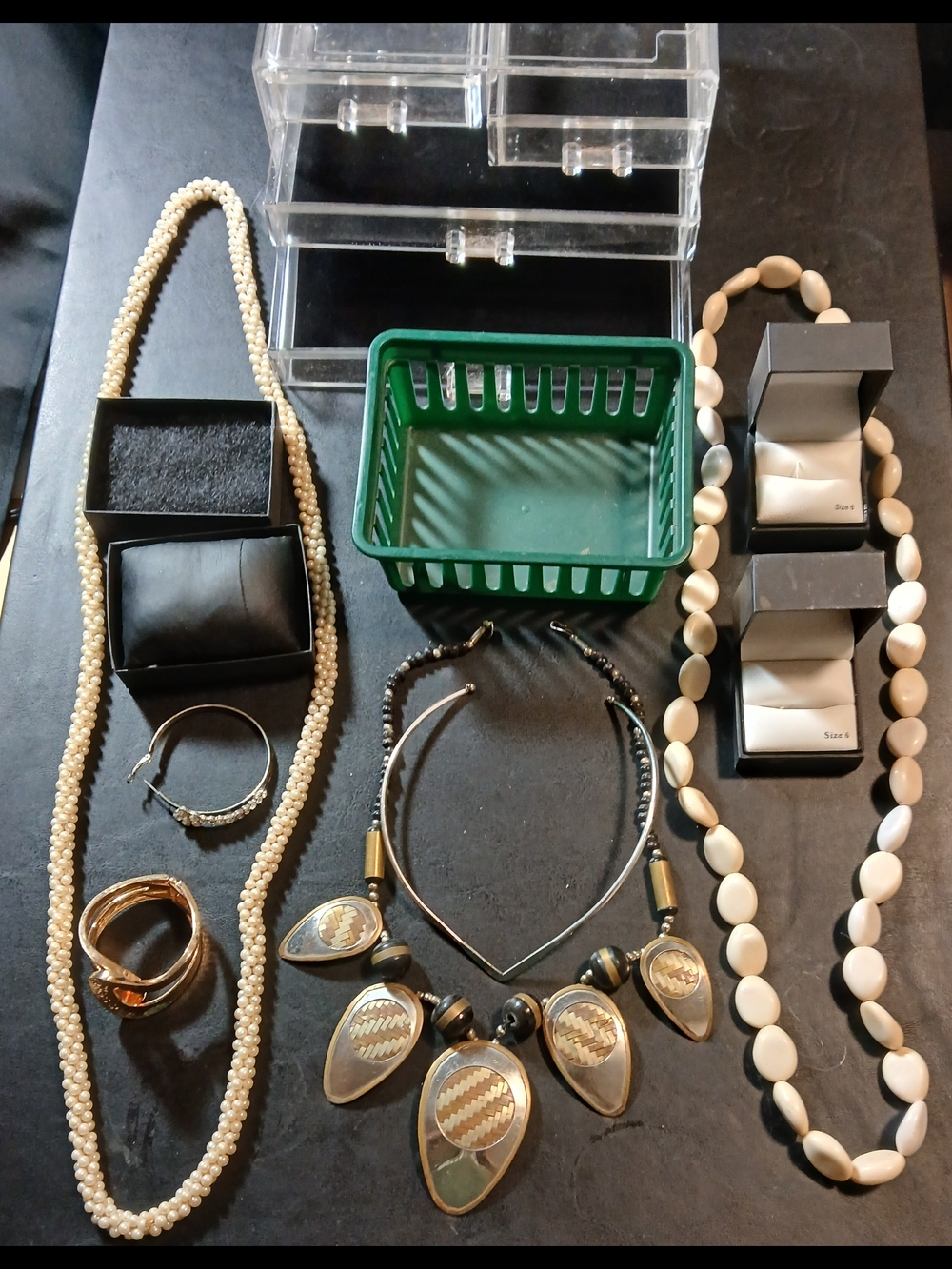 Jewelry Boxs and Mix Lot Costume Jewelry Vintage to Modern